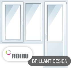 Балконные блоки Rehau Brillant Design 2000*1400