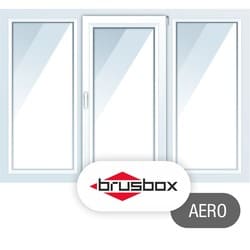 Окна ПВХ Brusbox Aero, трёхстворчатые 2000*1400
