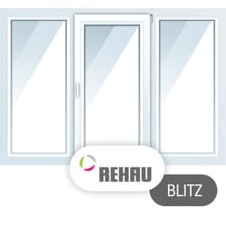 Пластиковые окна Rehau Blitz, трёхстворчатые 2000*1400