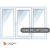 Трехстворчатые окна Rehau Brillant Design 2000*1400